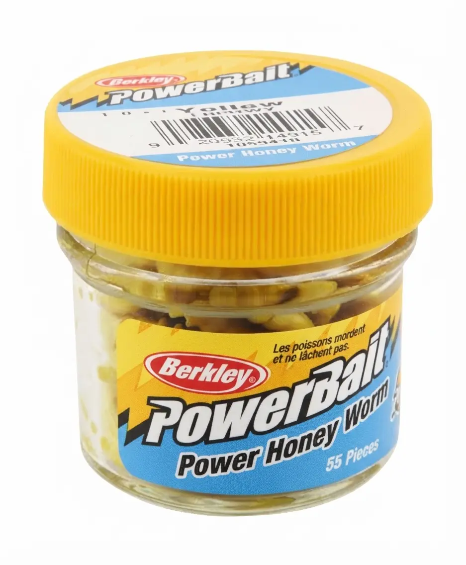 Carnada Artificial Power Bait Berkley Honey Worm - Larva Amarilla