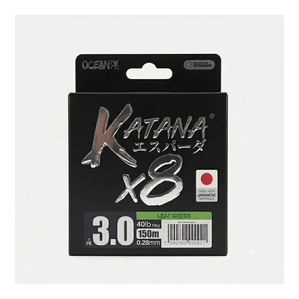 MULTIFILAMENTO OCEAN KATANA 8X 0.28MM 40LB VERDE X 150M