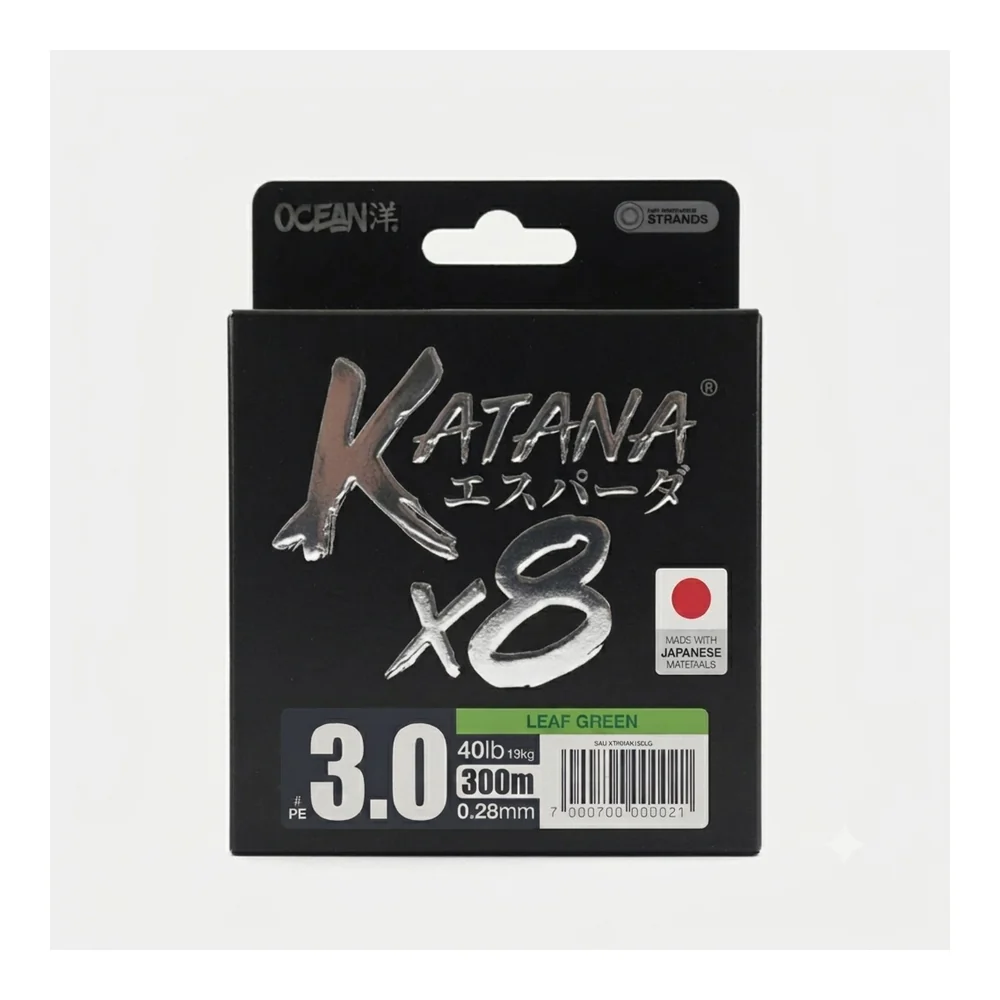 MULTIFILAMENTO OCEAN KATANA 8X 0.28MM 40LB VERDE X 300M