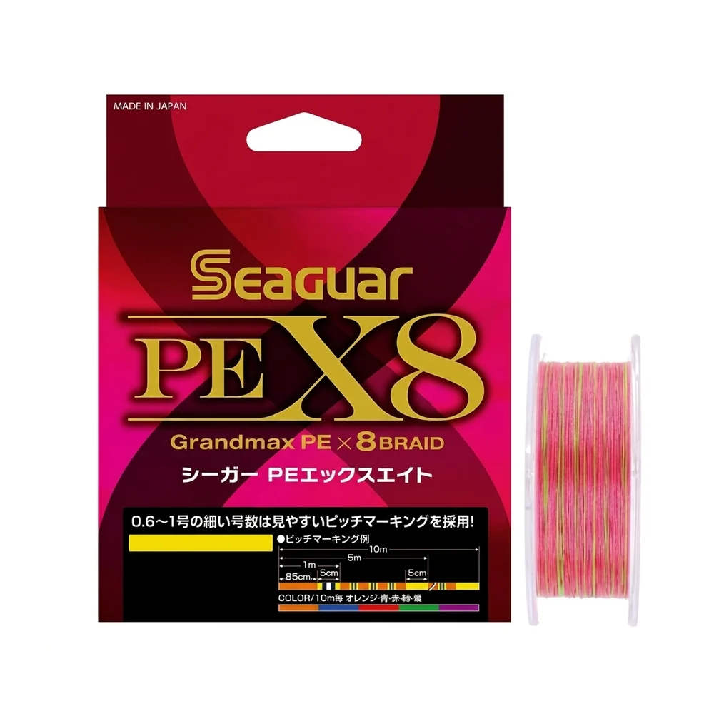 MULTIFILAMENTO SEAGUAR PE X8 #3 0.285MM 48LB MULTICOLOR X 300M