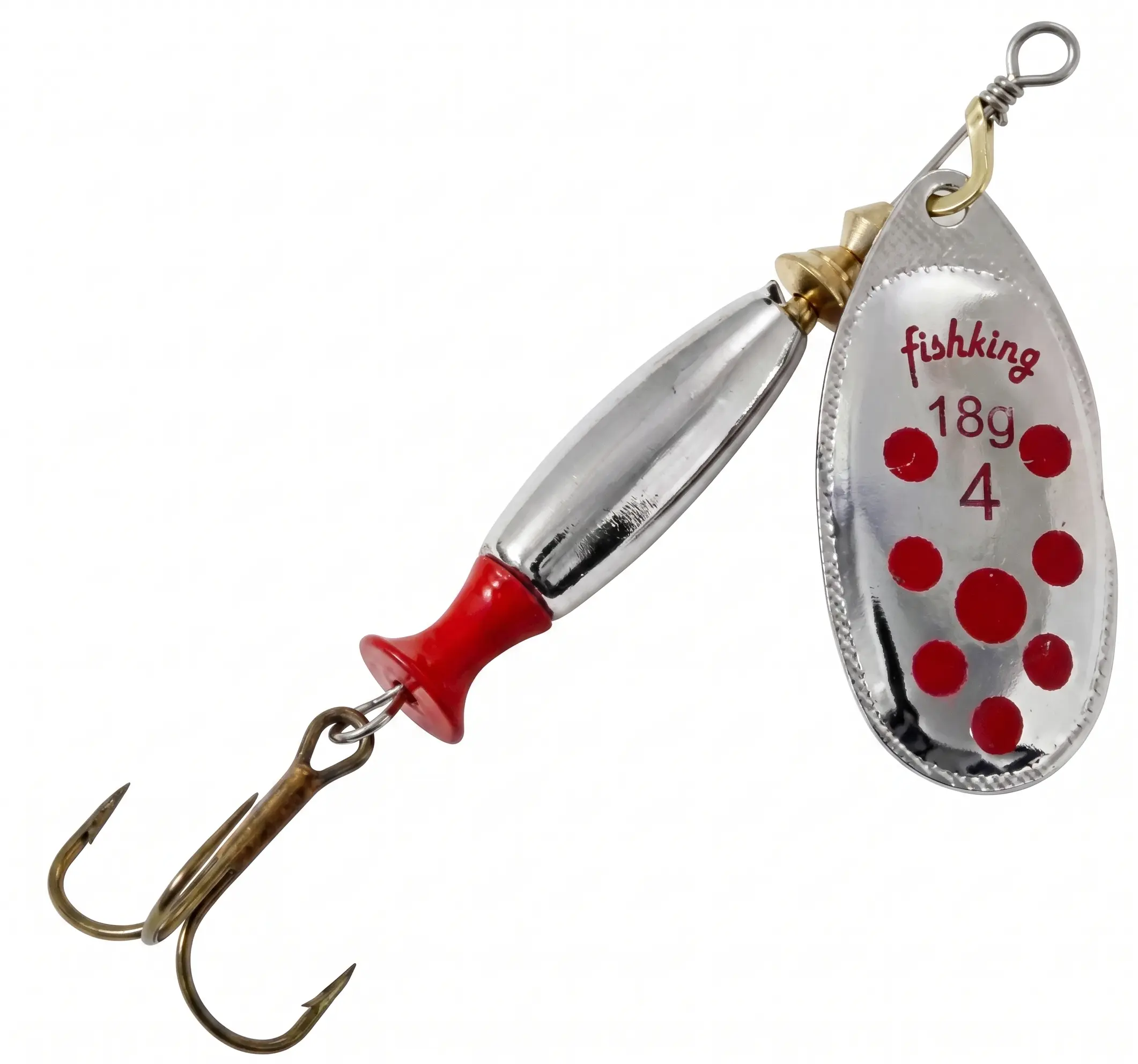 LONG CAST TRUCHA PLATA CON PUNTOS ROJOS